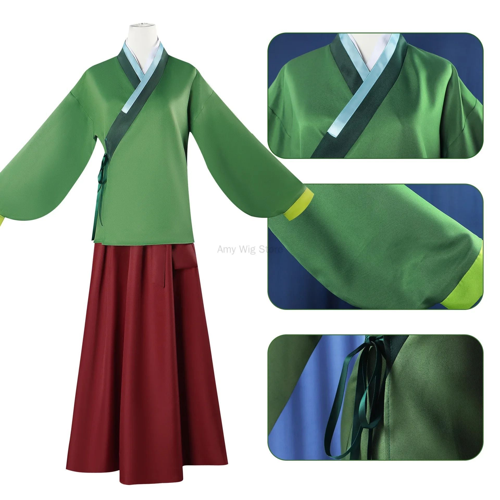 2025 New Maomao Cosplay Jinshi Apothecary Kusuriya No Hitorigoto Wig Hanfu Uniform Kimono Headress Hairpin Halloween Costume
