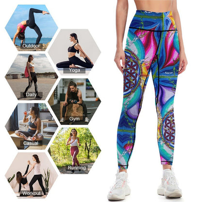 Flor De Vida Leggings Women's trousers Golf wear Women sportwear Sports pants woman Womens Leggings