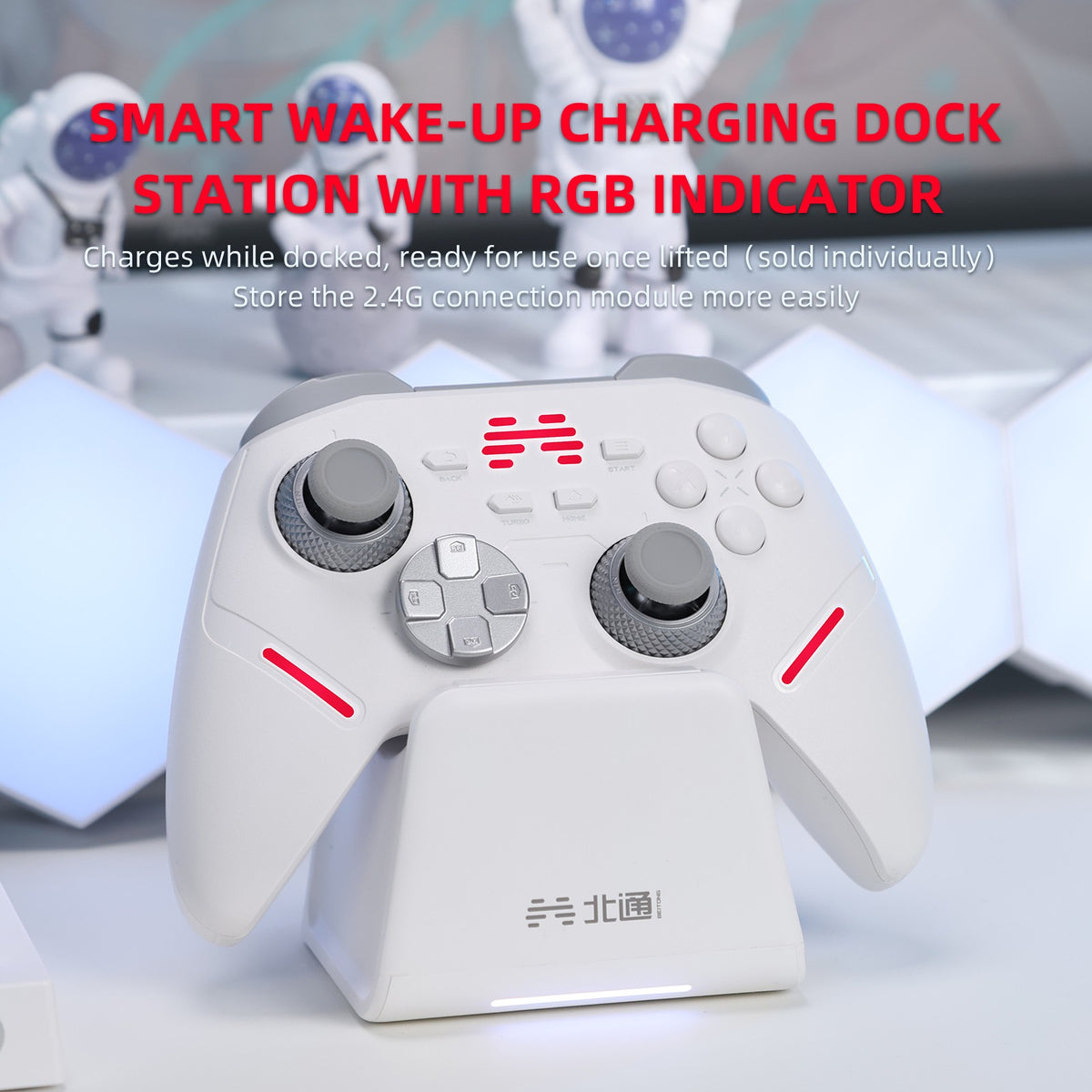 BEITONG KP40 Elite Wireless Controller for PC/Switch/iOS/Android/Steam, Adjustable TMR Joystick, 1000Hz Pro Gamepad