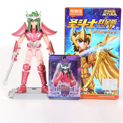 Blokees Gold Saint Boneco de Ação DIY Brinquedos de Montar Seiya Shiryu Hyoga Dohko Camus Shina Coleção de Blocos de Montar