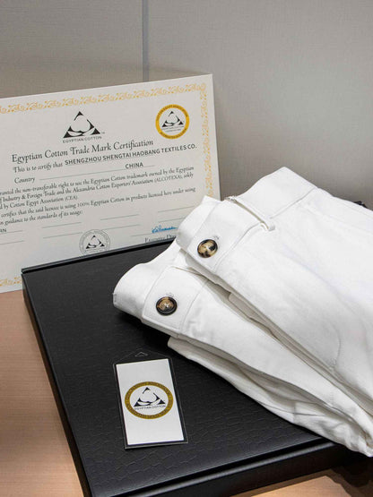 BC Elastic, comfortable and breathable summer men's versatile casual loose white shorts