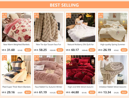 Manta de Cama Grossa de Inverno Quente de Alta Qualidade Cordeiro Artificial Caxemira Cobertores Pesados Edredom de Inverno Mais Grosso e Quente