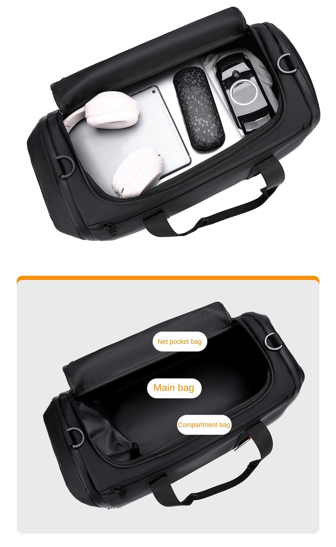 Customized High-end Men's Gym Bag Logo Fitness Bag Sports Bag Dry And Wet Travel Handbag Business Handbag Printed Name