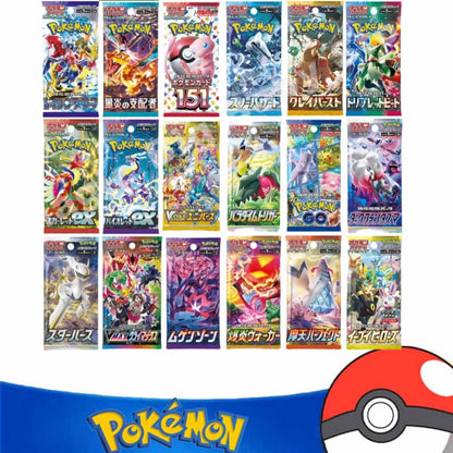 [Compre 5 Leve 1 Grátis] Cartas Pokémon Versão Original Genuína Japonesa Sol e Lua Espada e Escudo Pacote de Booster Nobre Pocket