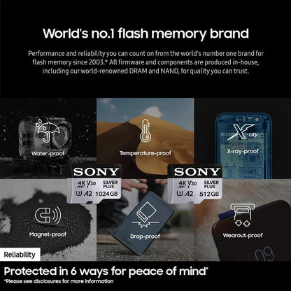 Cartão Micro Memória Sony 64GB 128GB 256GB 512GB 1TB Cartão SD C10 de Alta Velocidade TF Flash para Câmera de Monitoramento de Telefone Cartão Mini SD