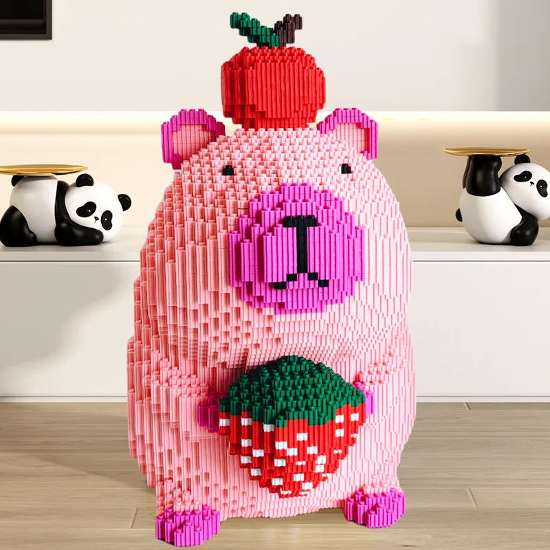 Brinquedo Grande de Capivara para Crianças, Capivara Gigante de Aniversário, Figura Capivara, Conjunto de Construção de Natal, Decoração para Casa para Maiores de 6 Anos