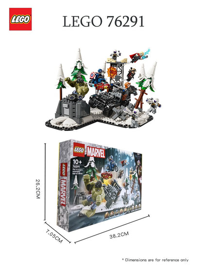 LEGO 76291 Marvel Os Vingadores Montam: Era de Ultron Playset Montável de Super-Heróis para Crianças, 8 Minifiguras e Figura Grande do Hulk