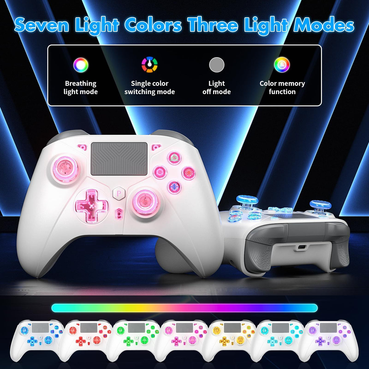 Wireless Controller for PlayStation 4/PS4 Pro/Slim/PS3/PC/IOS/Switch Gamepad Turbo Dual Shock Vibration 6Axis Gyro Game Joystick