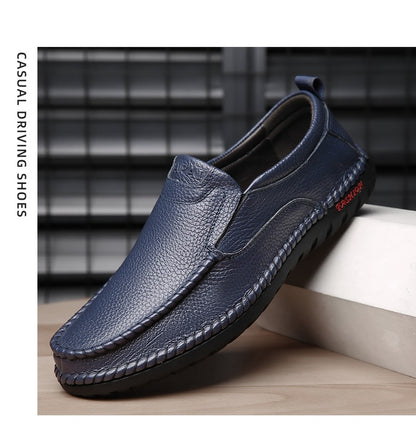 High Quality Leather Men Casual Shoes Breathable Mens Loafers Italian Luxury Brand Formal Mens Dress Shoes Slip-on Driving Shoes