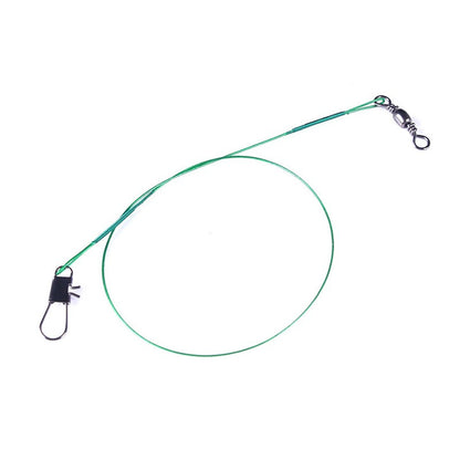 Linha de Pesca de Aço Anti-Mordida com Força de Tração Super Forte, Líder de Aço com Gira Giratória, Chumbada de Pesca 200/100/60/20Pcs