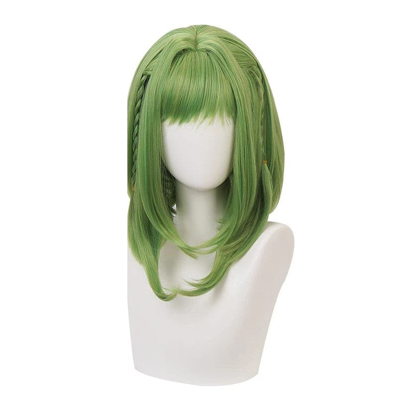 HAIRJOY Nanamine Sakura Peruca Cosplay Verde Cabelo Sintético Perucas Médias Comprimento Fibra Resistente ao Calor