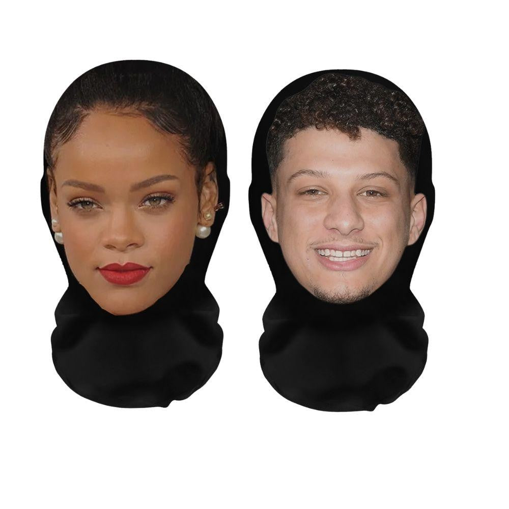 3D Hyper Realistic Funny Balaclava 2 Pack, Elastic Breathable Full Face Cover for Halloween Cosplay Prank Party Outdoor Wear