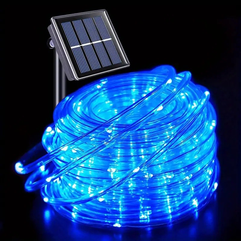 LED Solar Rope Lights Outdoor 50/100/200LEDs 8 Modes waterproof String lights for Garden Christmas Halloween Weddings Decor