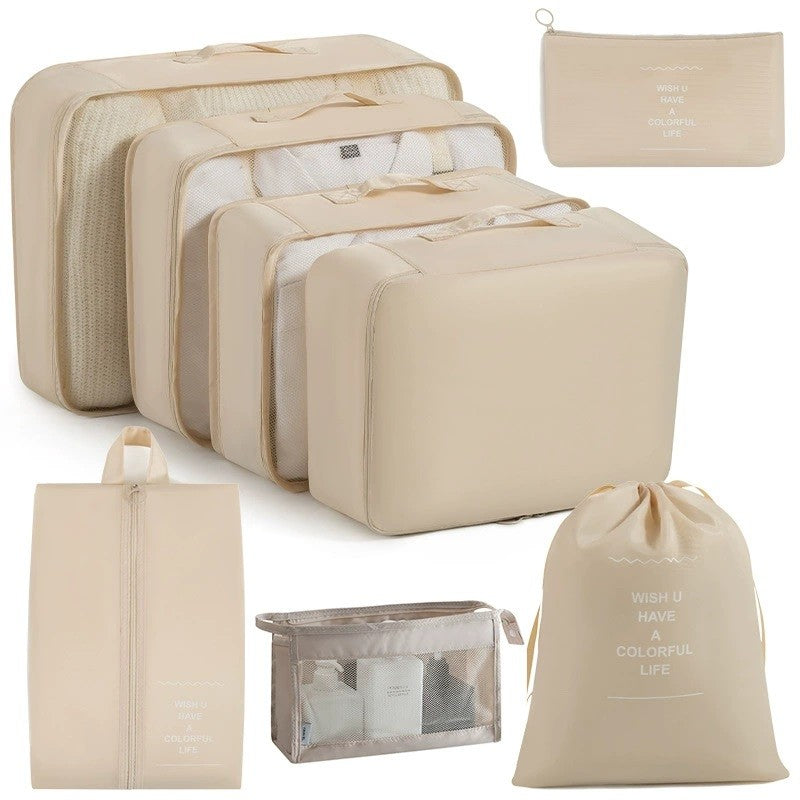 7/8/9-piece Set Travel Storage Bags,Digital Toiletries Shoes Clothes Organizer bag Suitcase Clothes Tidy Pouch,Packing Cubes Set