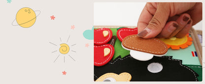Montessori Busy Book for Toddlers,Educational Sensory Toy,Felt Quiet Book for Baby, Preschool Learning Activities for Kids Gift