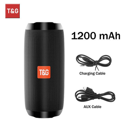 TG117 Bluetooth Speakers Portable Wireless Sound Box  Outdoor Loudspeaker Waterproof Stereo Surround Supports TF Radio