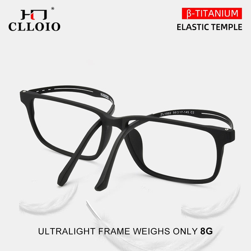 CLLOIO High Quality UltraLight Flexible Titanium Reading Glasses Anti Blue Light Myopia Glasses Prescription Progressive Eyewear