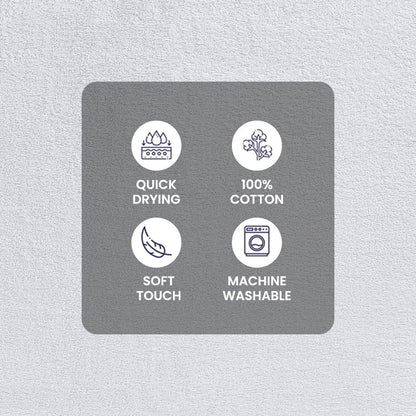 10 Piece Cotton Towel Set Soft Absorbent Quick Dry Bath Towels Hand Towels Washcloths Durable Popcorn Textured Border Bathroom