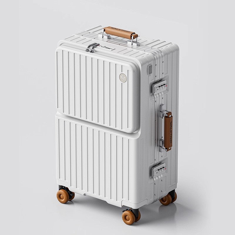 COLENARA Multifunctional Suitcase Front Opening Boarding Case Laptop Trolley Case USB Charging 20"24"26 Inch Travel Luggage
