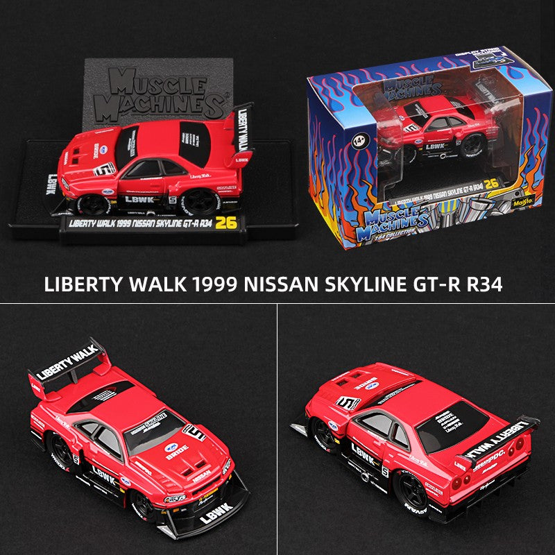 Maisto 1:64 Muscle Machines Carro de Metal Fundido Miniatura Veículos de Brinquedo Chevrolet Camaro Nissan Gtr Toyota Ae86