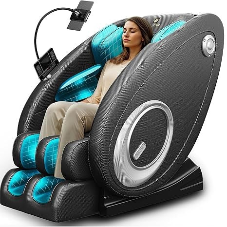 Massage Chair Full Body, Zero Gravity Massage Chair with 8 Fix Rollers, Foot Massage, Heating, Auto Modes, Full Body Airbag, Tou