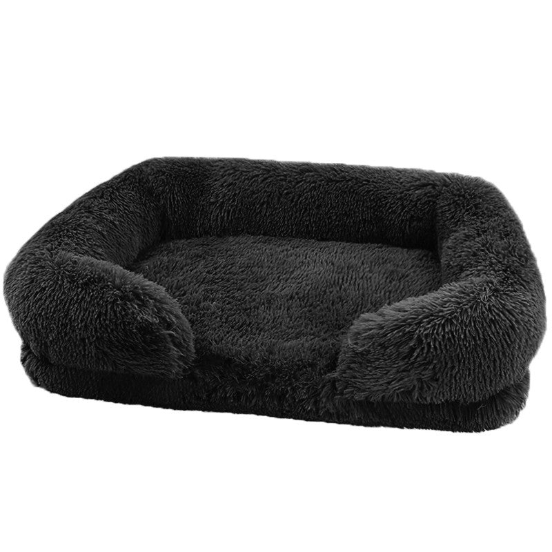 Cama ortopédica espessa para cães grandes - esponja em caixa de ovo, capa de pelúcia fácil de remover e lavar, móveis duráveis para animais de estimação,