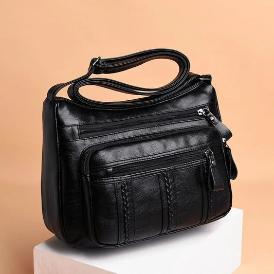 2024 New Middle-aged WOMEN'S Bag, Lightweight, Multi-layered, Large-capacity MOTHER'S Bag, Crossbody Bag, Elderly Bag, Shoulder