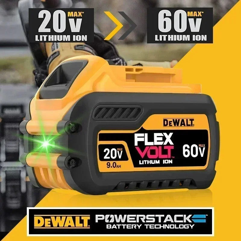 ??DCB609 Bateria Original Dewalt 20V/60V 9.0Ah 18650 Li-Ion para Ferramentas Elétricas DCB205 DCB206 Carregador de Bateria para Ferramentas sem Fio