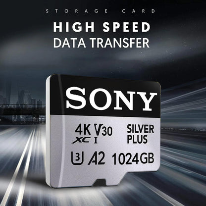 Cartão Micro Memória Sony 64GB 128GB 256GB 512GB 1TB Cartão SD C10 de Alta Velocidade TF Flash para Câmera de Monitoramento de Telefone Cartão Mini SD