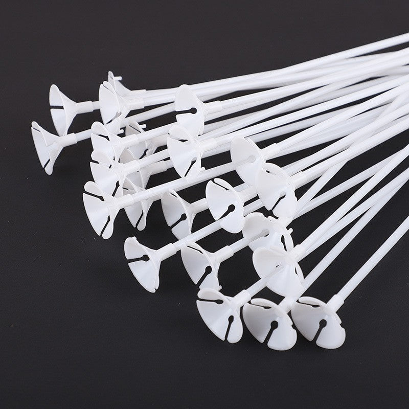 10/20Pcs Multipurpose Plastic Balloon Sticks With Cup White Balloon Holder Birthday Wedding Party Decorations Celebration Supply