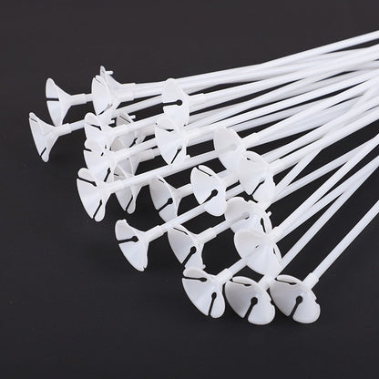 10/20Pcs Multipurpose Plastic Balloon Sticks With Cup White Balloon Holder Birthday Wedding Party Decorations Celebration Supply
