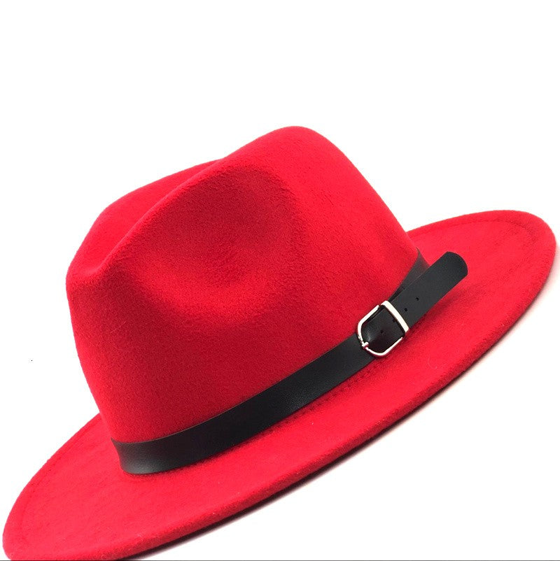 free shipping 2022 new Fashion men fedoras women's fashion jazz hat summer spring black woolen blend cap outdoor casual hat X XL