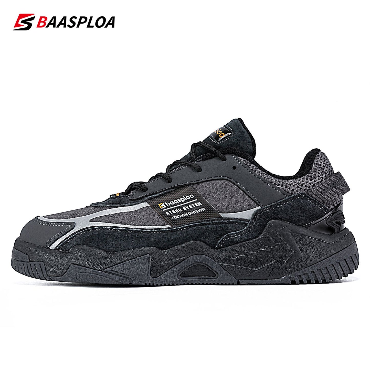 Baasploa New Men's Shoes Outdoors Walking Sneakers Waterproof Shoes Comfort Tenis for Men Non-Slip