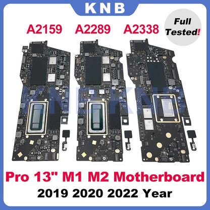 Placa-mãe A2338 Original com Touch ID para MacBook Pro Retina 13" A2159 A2289 A2338 Placa Lógica Anos 2019 2020 2022