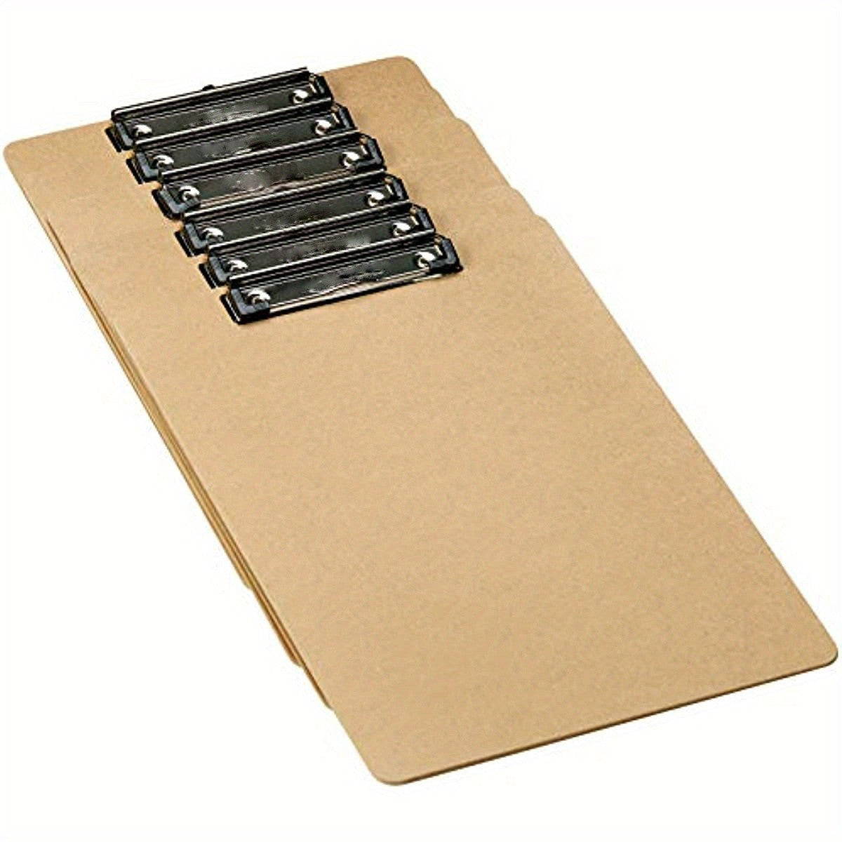 Basics Hardboard Office Clipboard Wooden file board clamp Writing pad for office memo folder- 1-Pack