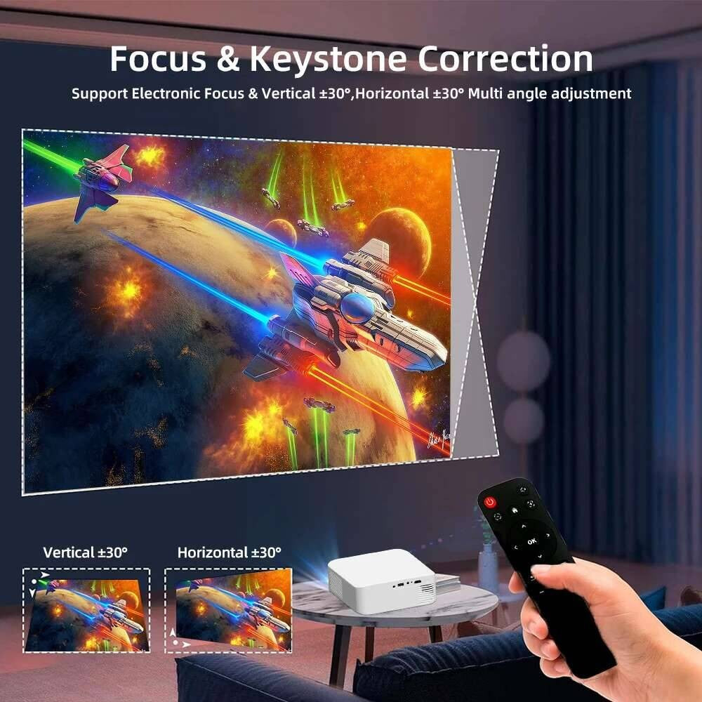 Projetor Touyinger L9 1080P Mini Portátil Full HD 4K Vídeo Projetor 15000 Lumens Home Theater Beam TV Opção Versão Android