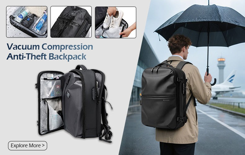 BANGE Mochila Expansível Masculina Impermeável Mochila para Notebook de 17.3 polegadas Masculina Grande Capacidade para Caminhada Viagem Mochilas Masculinas para Homens