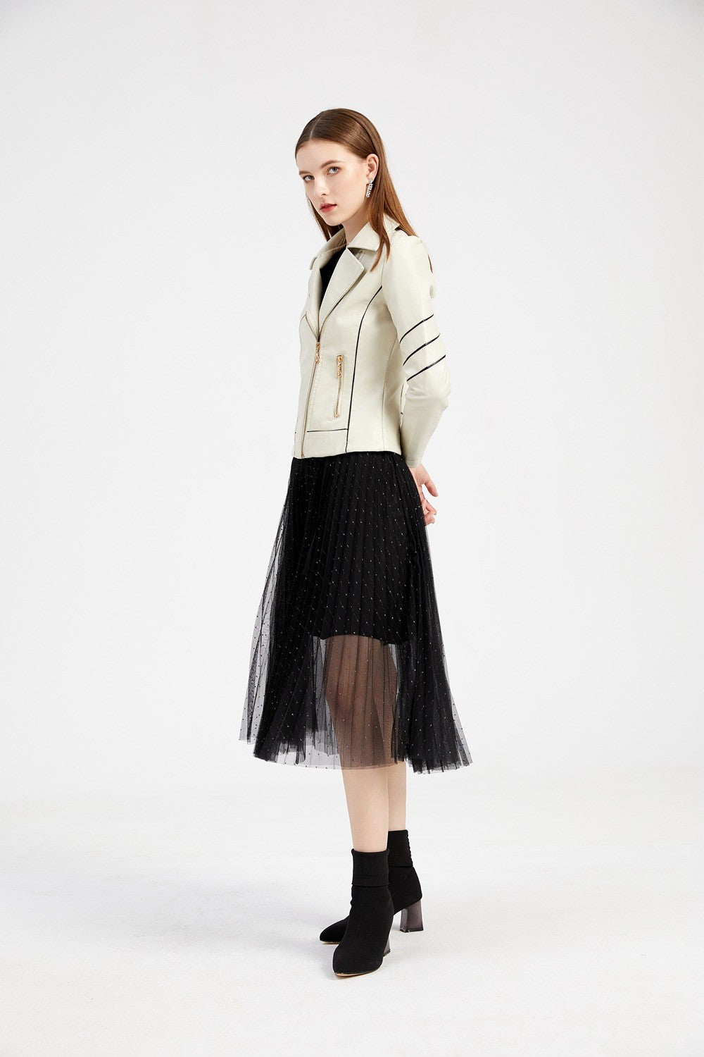 Red PU Faux Leather Jacket Women fashion Casual Biker Jackets Outwear Female Tops spring and autumn Black Leather Jacket Coat