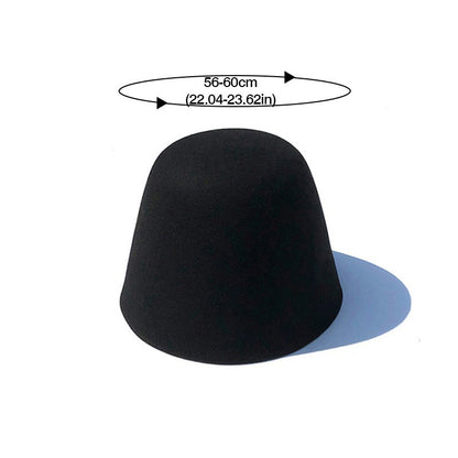 High Quality Wool Fisherman Hat Solid Color Bucket Hats Retro Bell-shaped Basin Cap For Woman Autumn Winter Warm Sun Visors Caps