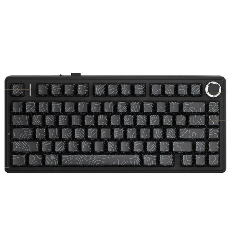 Teclado Mecânico Gamer AULA F75 RGB Layout 75% Gravação Lateral Gasket Mounted Personalizado 80 Teclas Keycaps PBT Teclado Sem Fio