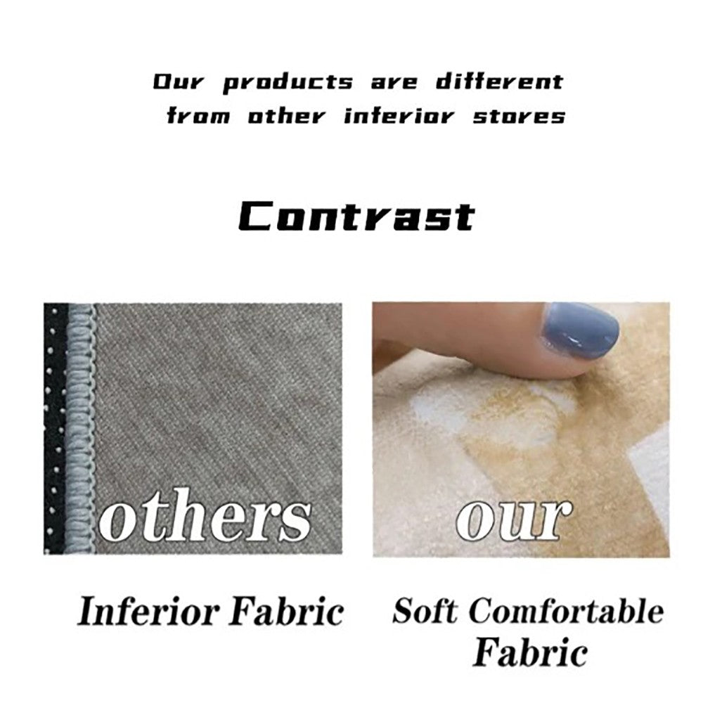 VIKAMA Persian Flannel Carpet Living Room Mat Hallway Mat Sofa Mat Bedroom Bedside Rug Long Rug Non-slip Washable Home Decor