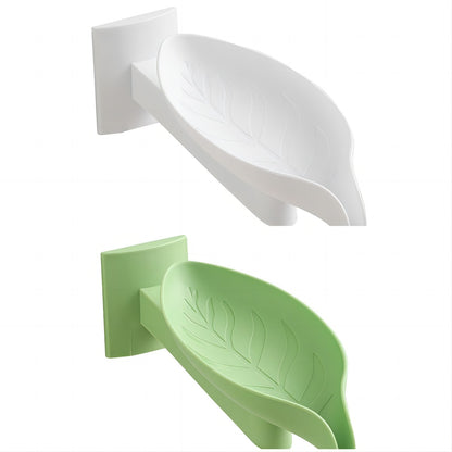 New Leaf Shape Soap Box Drain Soap Holder Box Bathroom Accessories Toilet Laundry Soap Box Bathroom Supplies Tray Gadgets