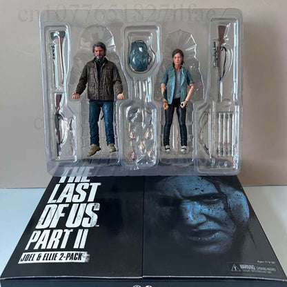 NECA The Last Of Us Part 2 Joel Ellie Com Arco Boneco de Ação 18cm Conjunto de 2 Peças Brinquedo Modelo Articulações Móveis Boneca Decoração de Quarto Presente