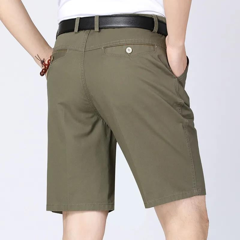 100% Cotton Shorts Men Knee Length Boardshorts Classic Brand Comfortable Clothing Beach Shorts Male Short Trousers