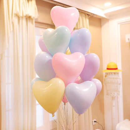 10/20/30/50pcs 12inch Macaron Heart-shaped Latex Balloon Helium Balloons Valentine's Day Wedding Birthday Party Decoration