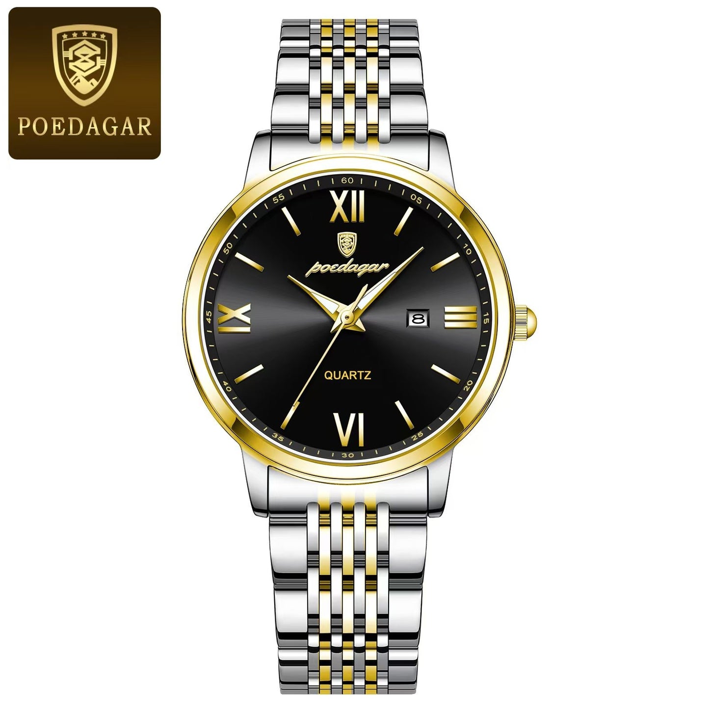 POEDAGAR New Luxury Woman Watch Waterproof Luminous Date Ladies Watch High Quality Stainless Steel Simple Women's Quartz Watches