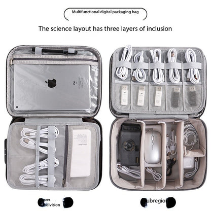 Locking Tech Organizer Bag - Anti-Theft Storage Case with Password Protection for iPad, Laptop Cables & USB Drives