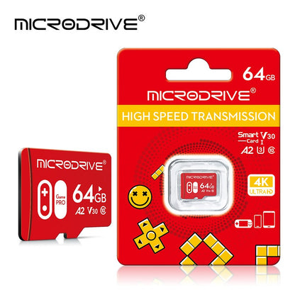 Cartão de Memória de Alta Velocidade A2 V30 U3 32GB 64GB 128GB 256GB Flash UHS-3 Cartão Micro Mini SD para Câmera 4K HD / TV / Jogo / Gopro UAV
