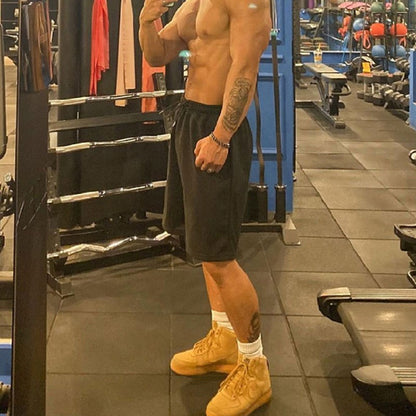 Men's Gym Training Basketball Shorts Loose Fit Mid Calf 3 4 Length Quick Dry Breathable Hiphop Streetwear Casual Workout Running