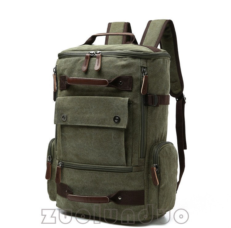Mochila Masculina Vintage Lona Mochila Escolar Masculina Bolsas de Viagem Mochila de Grande Capacidade Mochila para Laptop Bolsa de Alta Qualidade